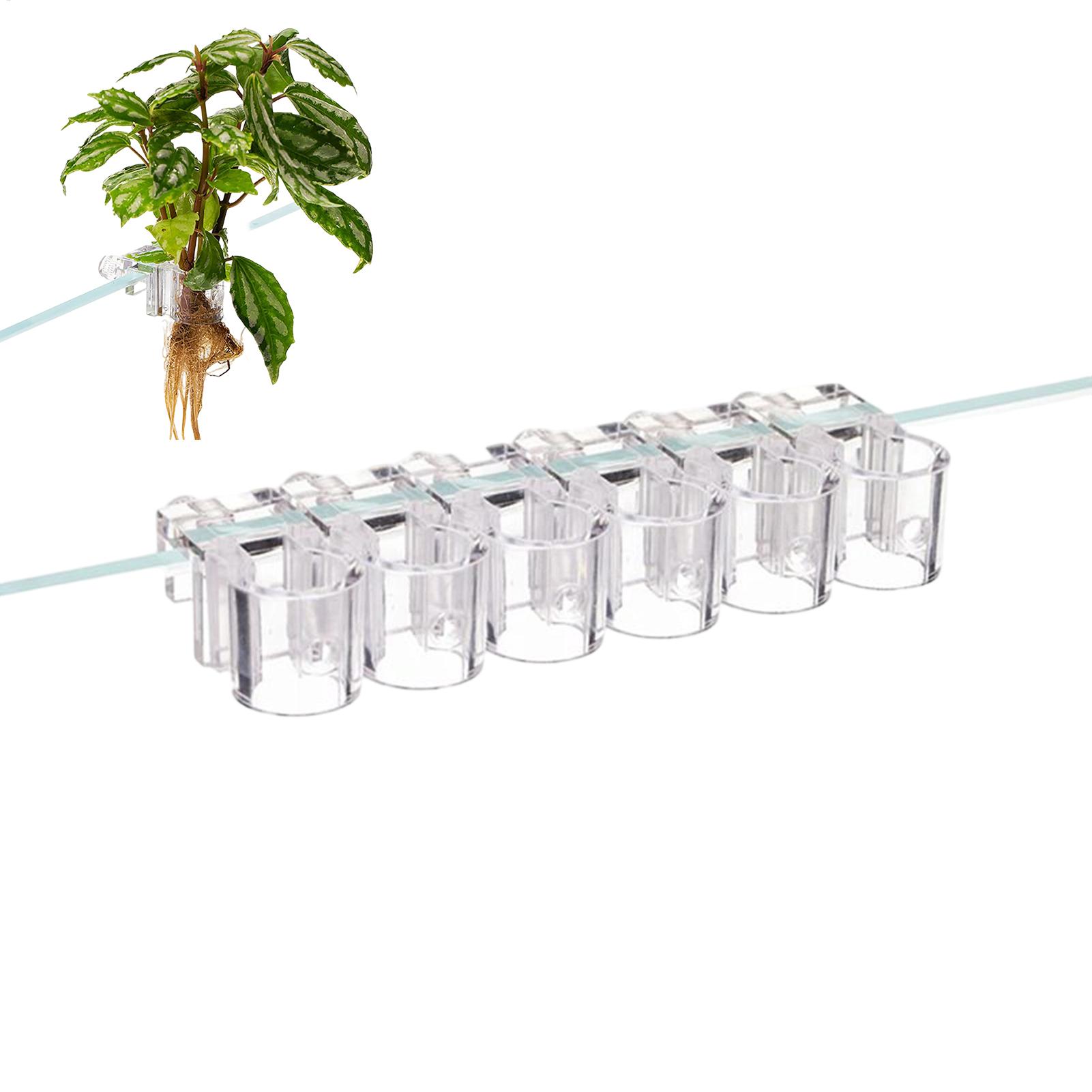 Aquarium Fish Feeder - Mini Fish Tank Planter Pot 6Pcs