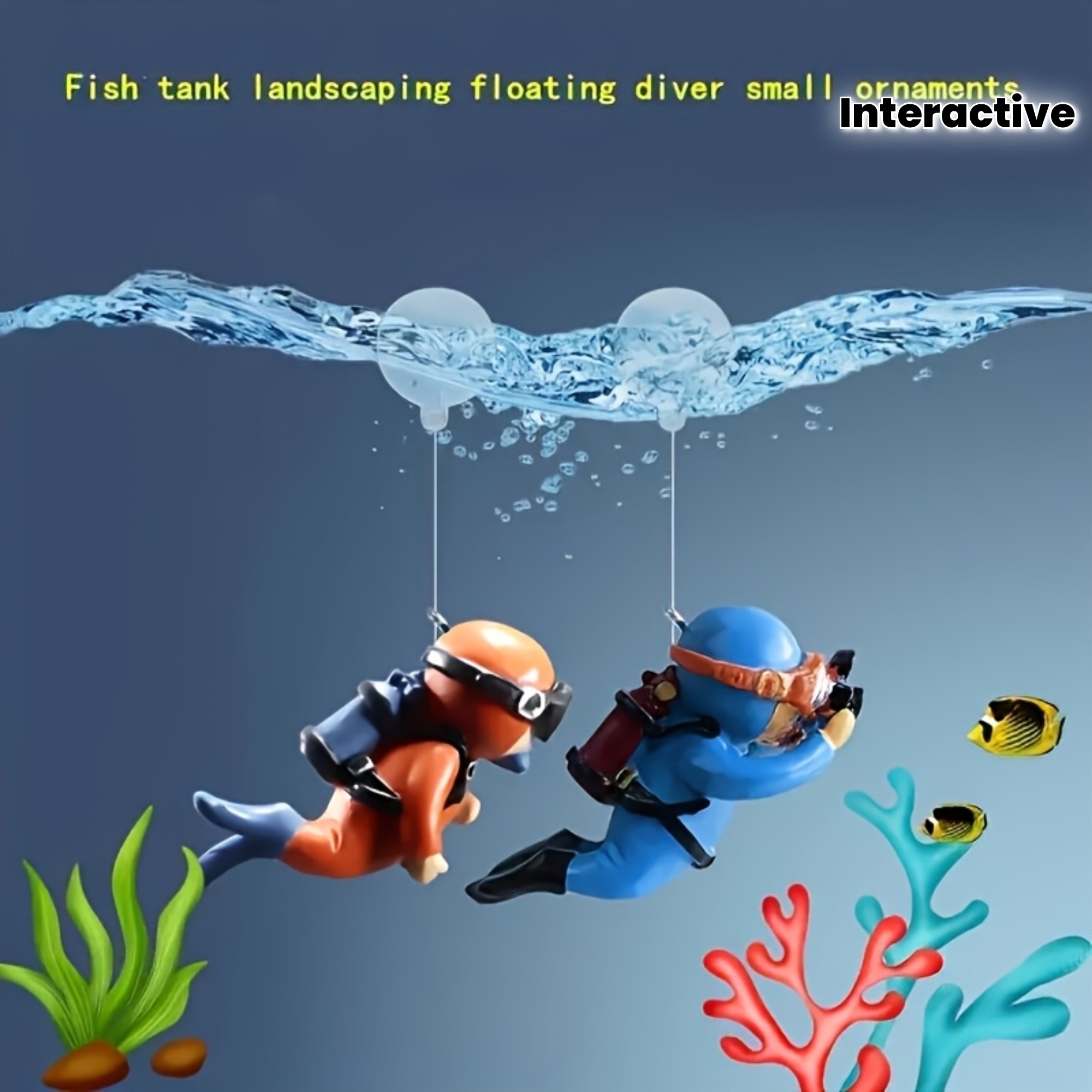 Aquarium Fish Tank Price - 2pcs Vibrant Diver Aquarium Decorations For