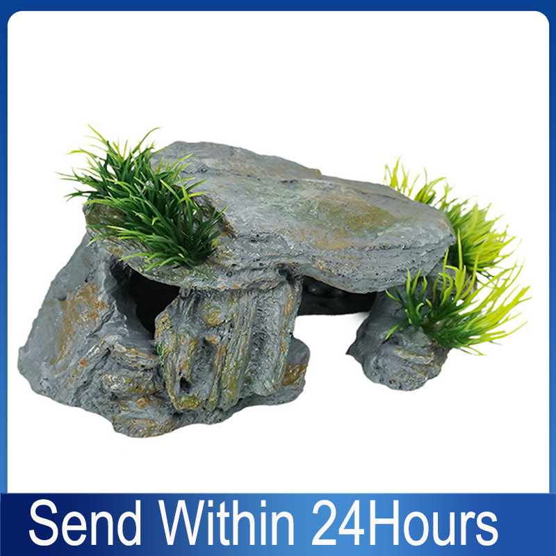 Aquarium Fish Cave - Reptile Rock Hide Cave Natural Reptile