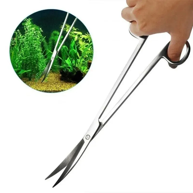 Aquarium Fish Long - Aquarium Scissors,Extra Long Stainless Steel Cleaning