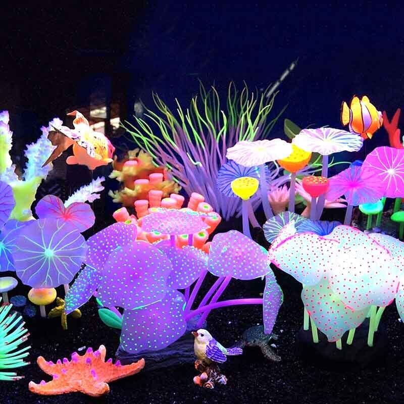 Silicone Glowing Landscape Art - Aquarium Fish Games review and price