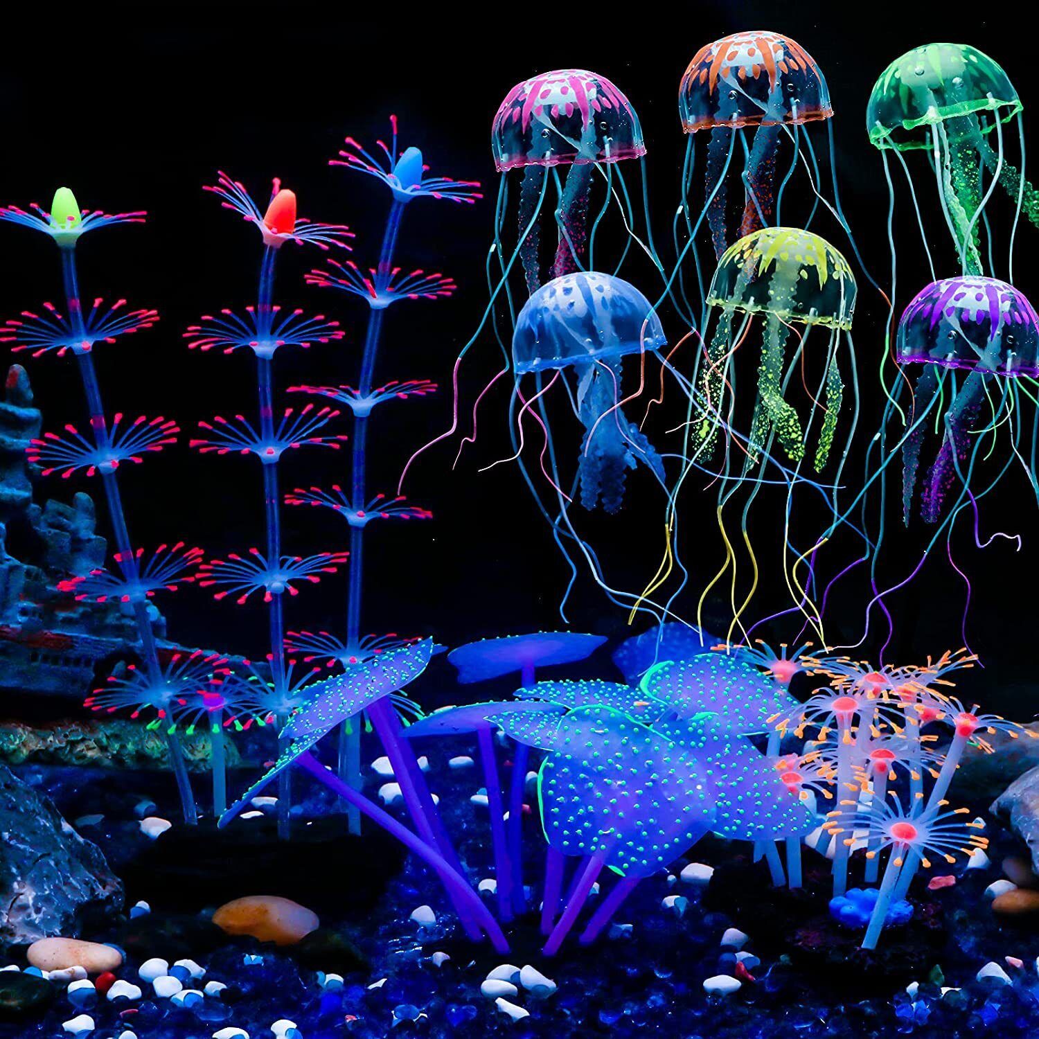 Silicone Glowing Landscape Art - Aquarium Fish Games review and price