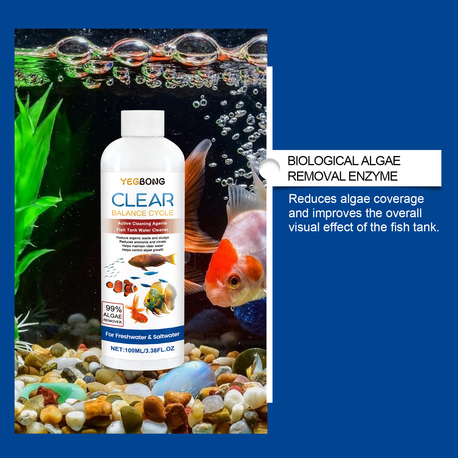 Aquarium Water Clarifier 100ml - Cleaner Fish Aquarium review and price