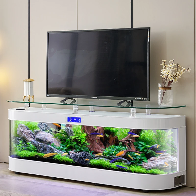 TV Cabinet Glass Fish Tank Sma - Aquarium Fish Delivery review and price