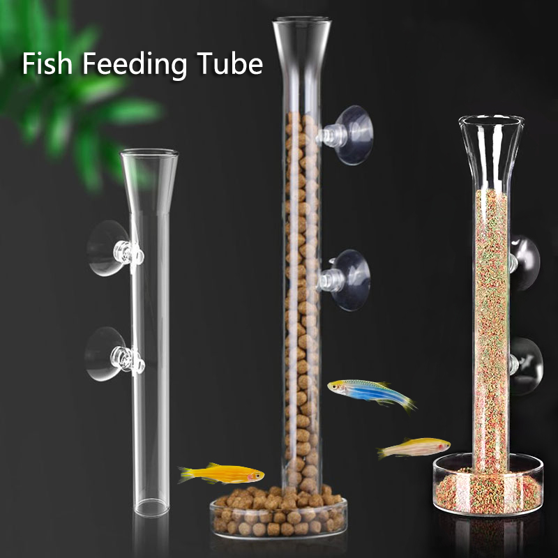 Glass Aquarium Feeder Tube Dis - Aquarium Fish Feeder review and price