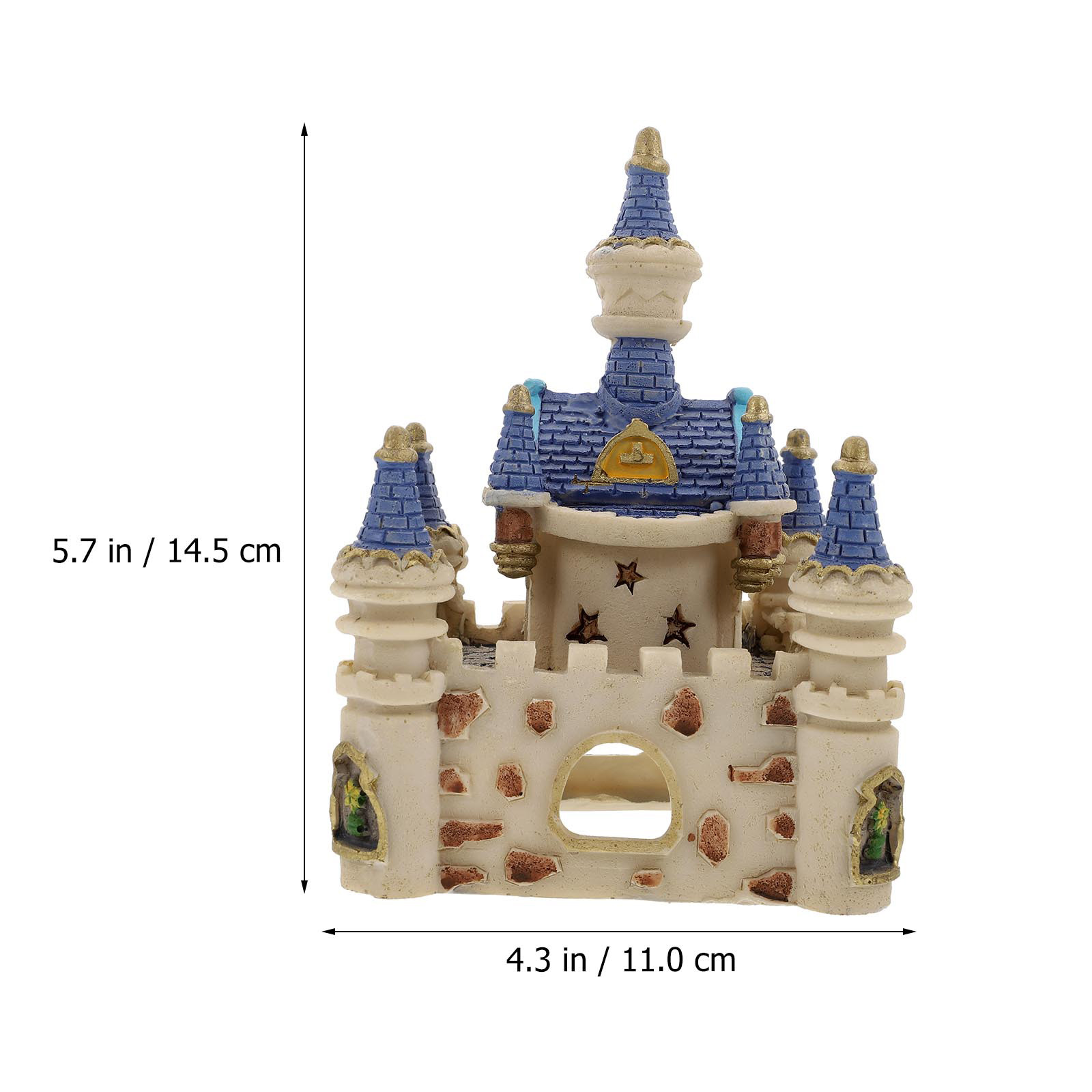1Pcs Fish Tank Resin Castle Ad - Aquarium Fish Long review and price