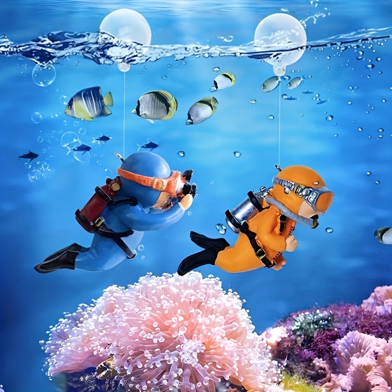 2pcs Vibrant Diver Aquarium De - Aquarium Fish Tank Price review and price