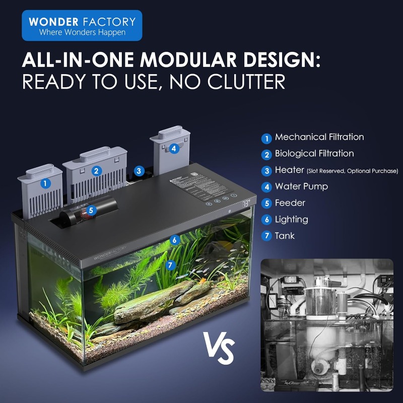 Smart Aquarium, Glass Fish Tan - Aquarium Fish Feeder review and price
